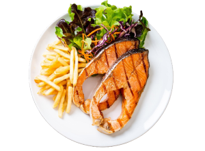 Lachs mit sauce im Bochum | Lachs bei Kemnader lounge | Web design mit HMi GmbH